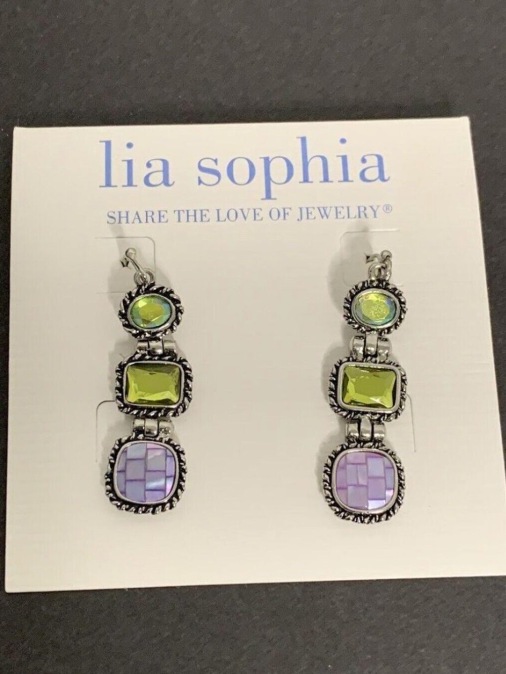 Lia Sophia Granada silver-tone earrings - Picture 1 of 3
